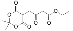 4-（2,2-二甲基-4,6-二氧-1,3-二氧-5-基）-3-氧代丁酸乙酯                （盐酸氨酮戊