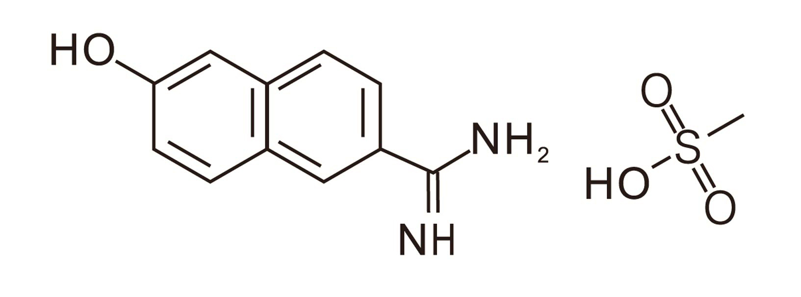 6-甲脒-2-萘酚甲基磺酸盐(甲磺酸盐萘莫司他)